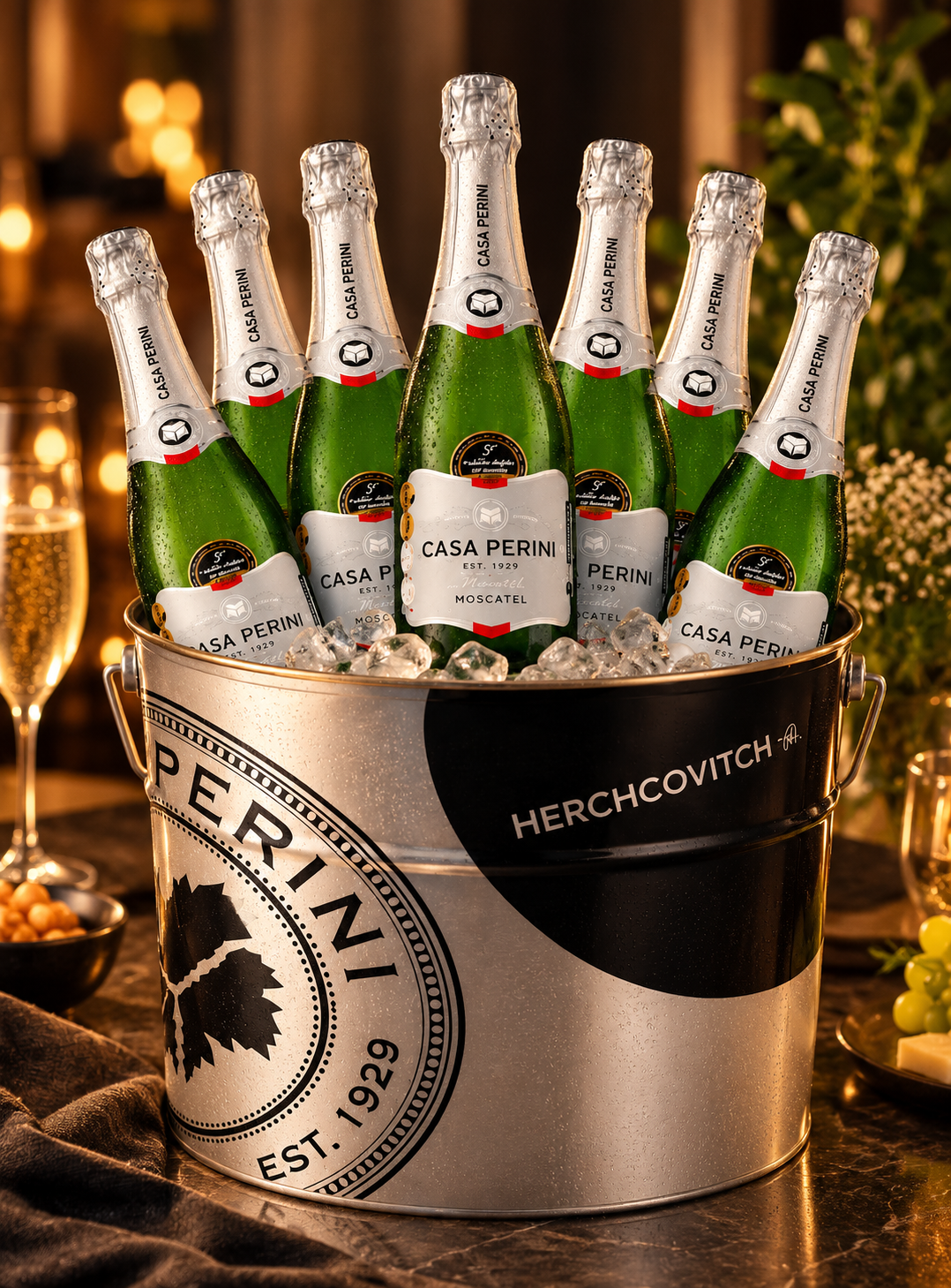Balde Casa Perini Alexandre Herchcovitch com 7 Espumantes Moscatel de 750 ml - Imagem 2